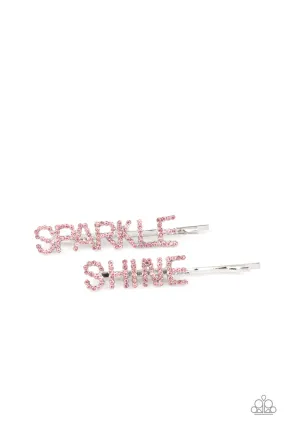 Paparazzi Hair Clip ~ Center of the SPARKLE-verse - Pink