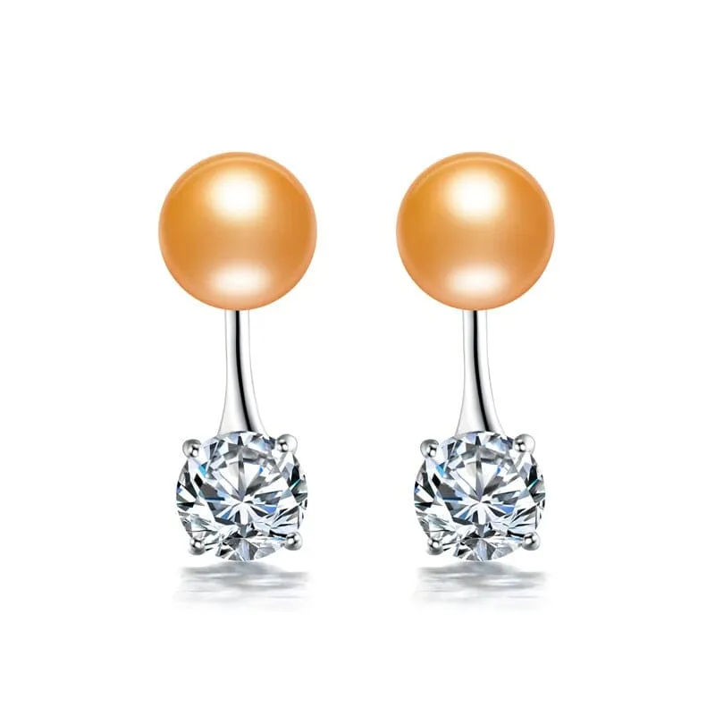 Pearl Diamond Stud Earrings