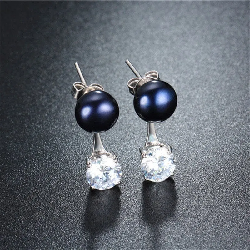 Pearl Diamond Stud Earrings