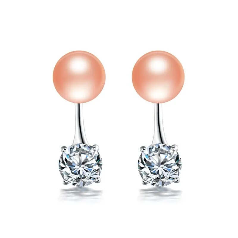 Pearl Diamond Stud Earrings