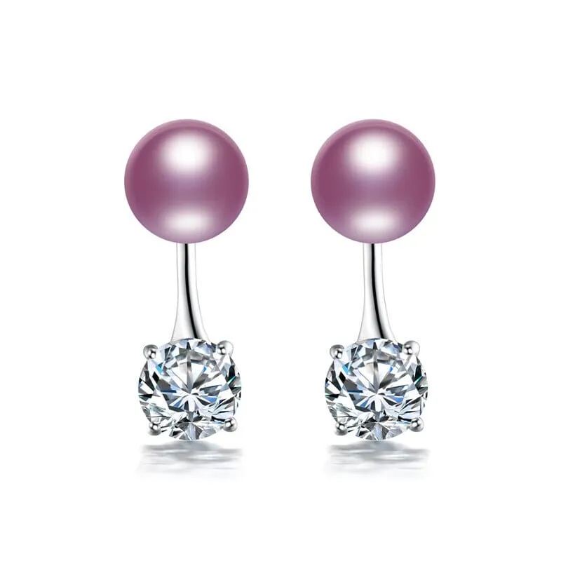 Pearl Diamond Stud Earrings