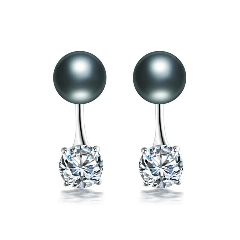 Pearl Diamond Stud Earrings