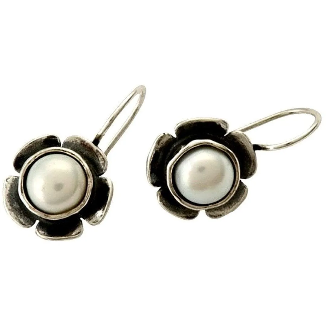 Pearl silver earrings / earrings for women / dangle earrings