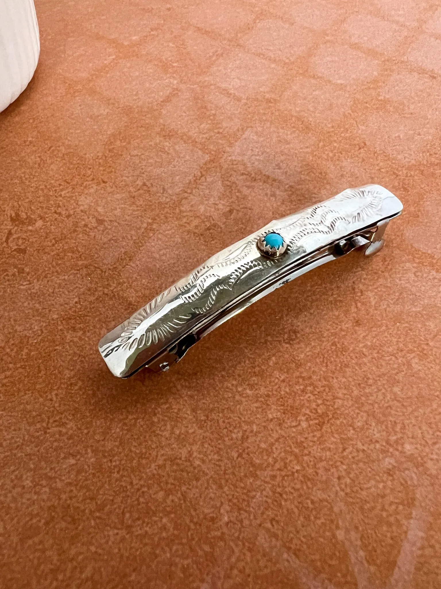 Petite Turquoise Hair Clip