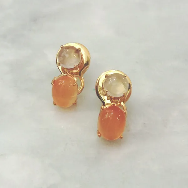 Prehnite & Carnelian Separates Earrings