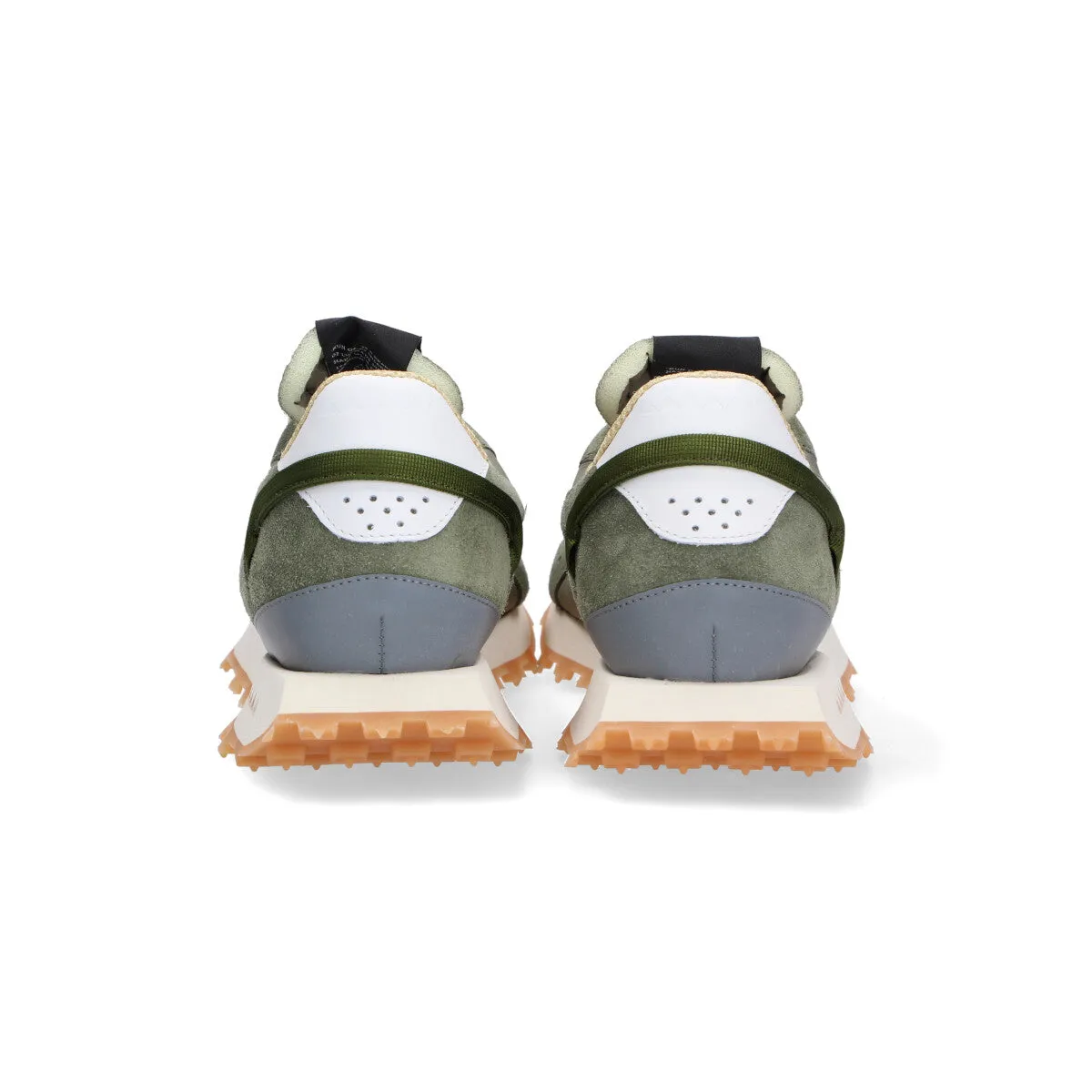 Run Of sneaker Bosco camoscio nylon verde