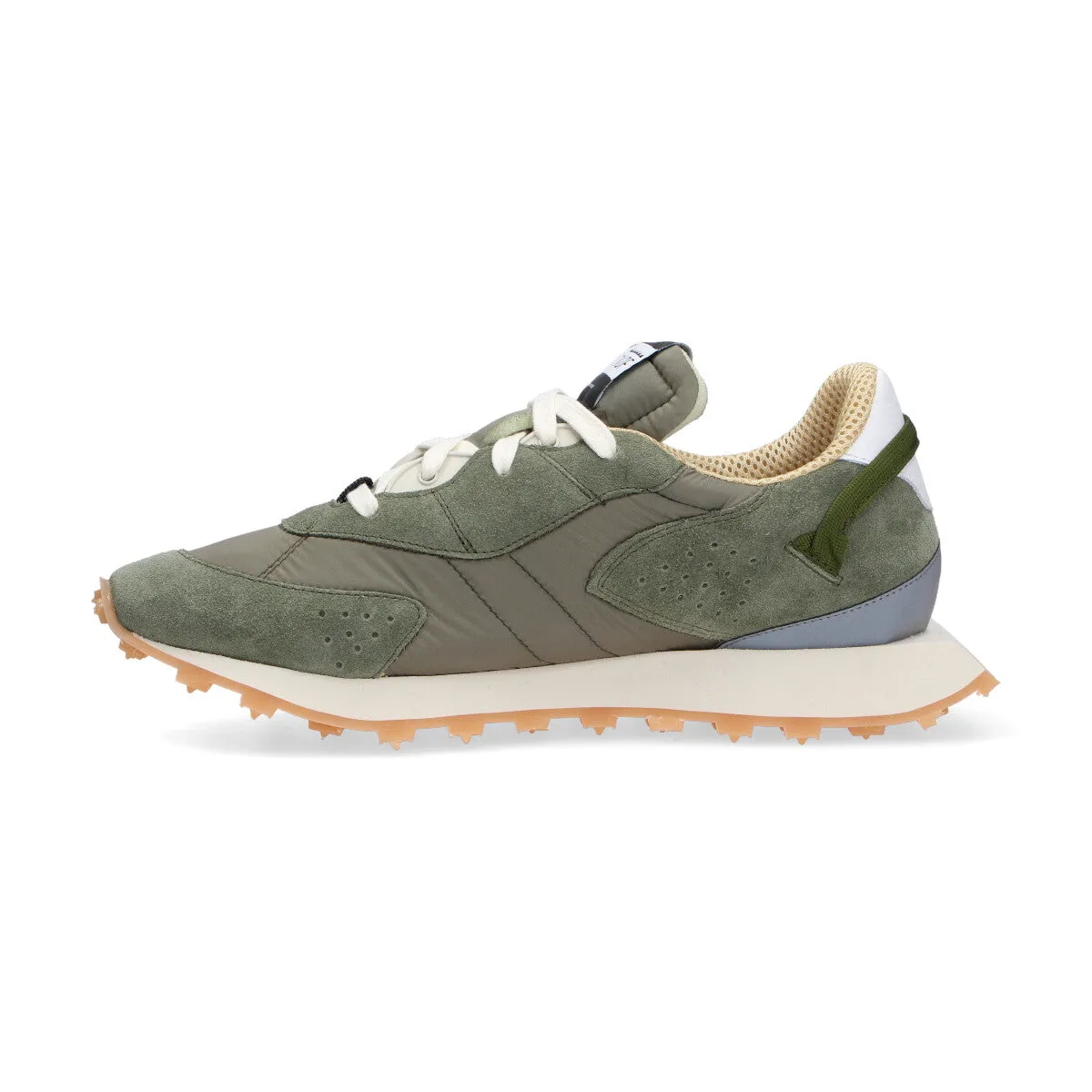 Run Of sneaker Bosco camoscio nylon verde