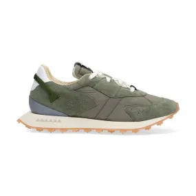 Run Of sneaker Bosco camoscio nylon verde