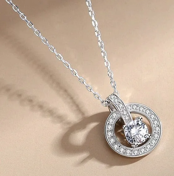 Solitaire 925 Sterling Silver Necklace