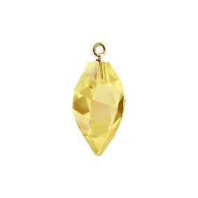 Swarovski 24mm Twisted Drop Pendant with Gold Cap - Metallic Sunshine (1 Piece)