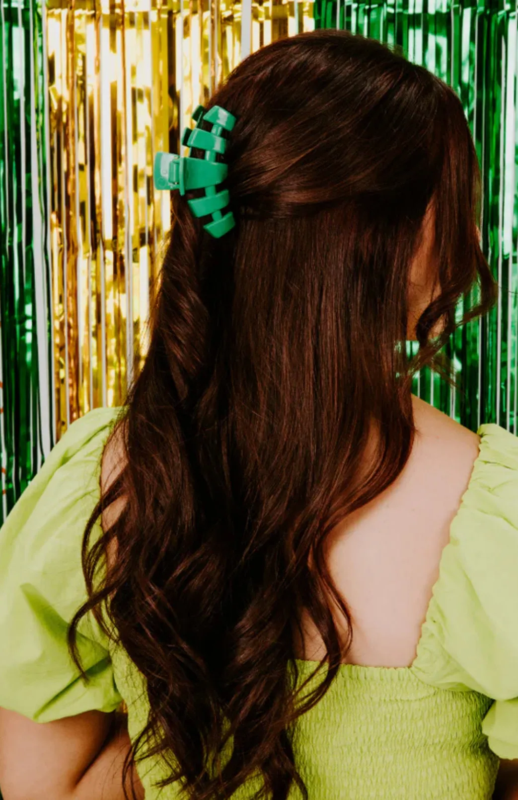 Teletie Green Medium Hair Clip