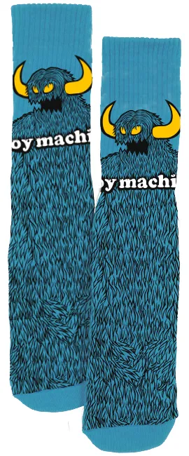 TOY MACHINE SOCKS FURRY MONSTERS BLUE