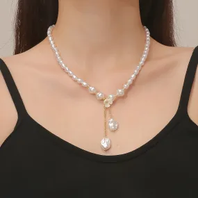 Trendy 2023 Baroque Pearl Pendant Necklace - Great Quality, Lightweight & Perfect Gift