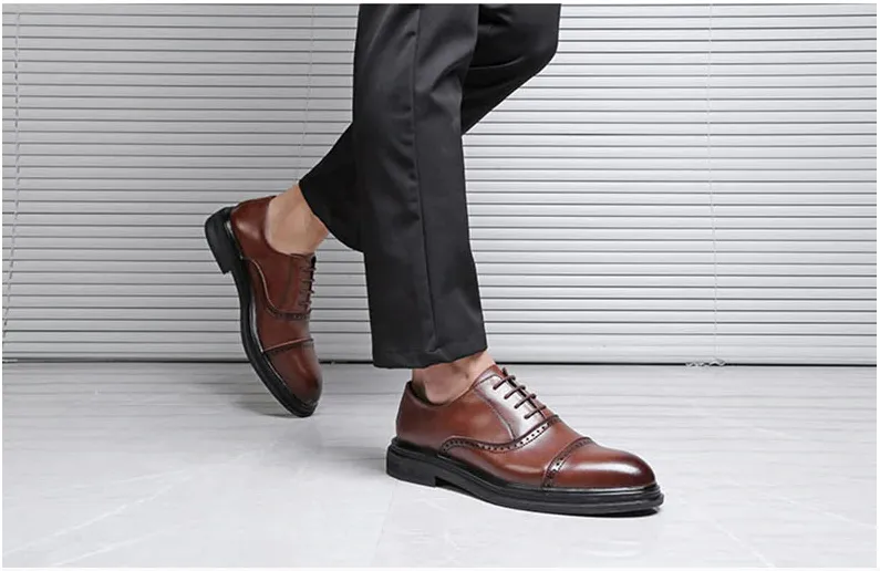 Triple Joint Men's Oxfords Office Shoes