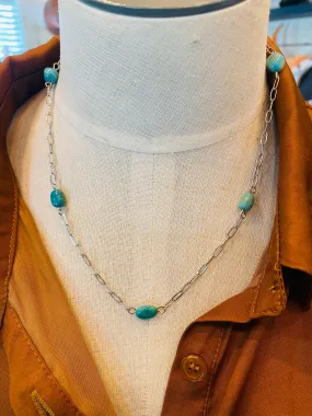 TURQUOISE NUGGETS NECKLACE