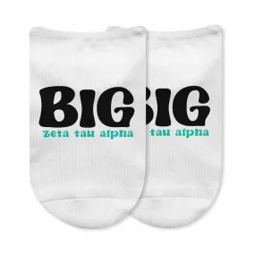 Zeta Tau Alpha No Show Socks for Bigs and Littles