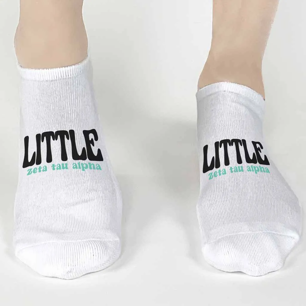 Zeta Tau Alpha No Show Socks for Bigs and Littles