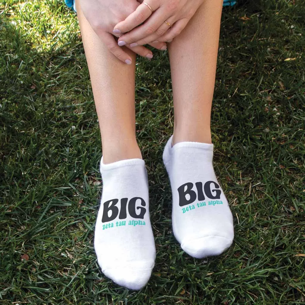 Zeta Tau Alpha No Show Socks for Bigs and Littles